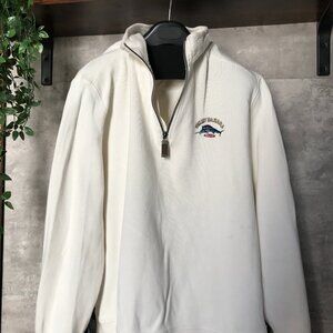 Tommy Bahama White Quarter Zip – Relaxed Fit (Size L)